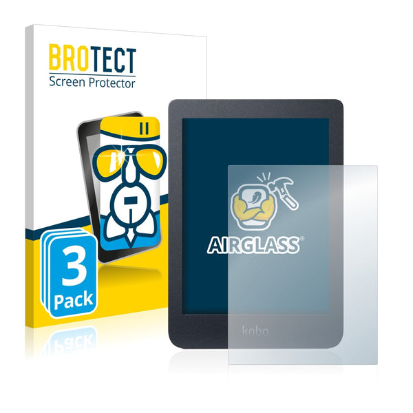 3x BROTECT AirGlass Glass Screen Protector for Kobo Nia