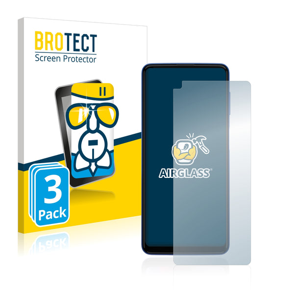3x BROTECT AirGlass Glass Screen Protector for Motorola Moto G Power 2021