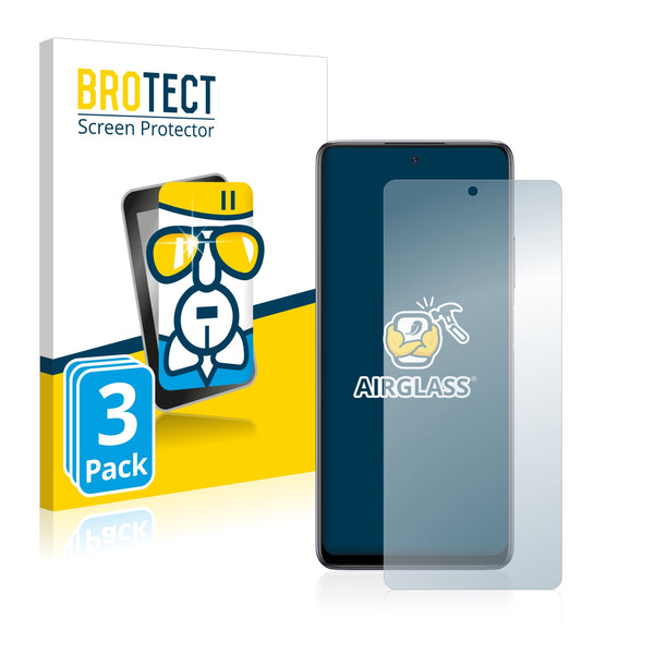 3x BROTECT AirGlass Glass Screen Protector for Infinix Note 10 Pro