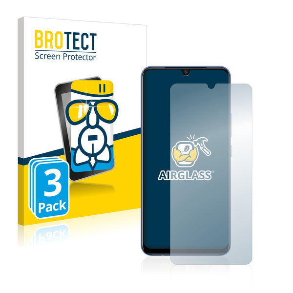 3x BROTECT AirGlass Glass Screen Protector for Vivo V21e 5G