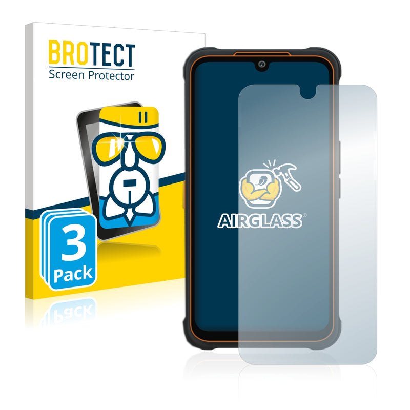 3x BROTECT AirGlass Glass Screen Protector for AGM Glory SE