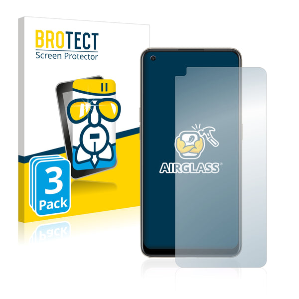 3x BROTECT AirGlass Glass Screen Protector for Oppo Reno 7 SE 5G
