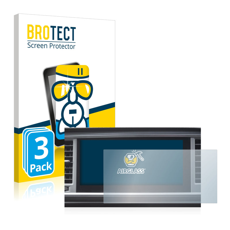 3x BROTECT AirGlass Glass Screen Protector for Seat Ateca Style 2021 Infotainment System