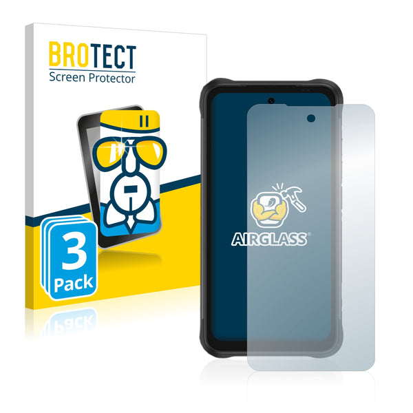 3x BROTECT AirGlass Glass Screen Protector for Umidigi Bison GT2 5G