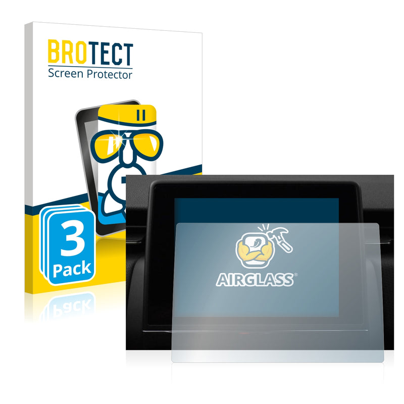 3x BROTECT AirGlass Glass Screen Protector for Renault Captur Easy Link 7
