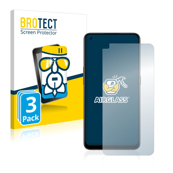 3x BROTECT AirGlass Glass Screen Protector for OnePlus Nord CE 2 5G