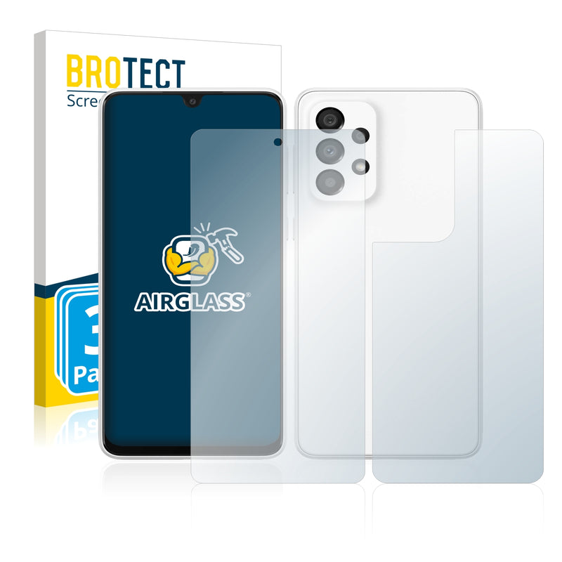 3x BROTECT AirGlass Glass Screen Protector for Samsung Galaxy A33 5G (Front + Back)