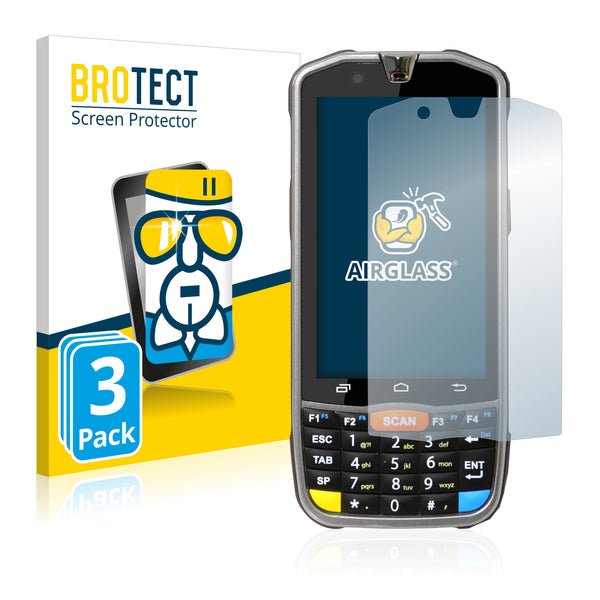 3x BROTECT AirGlass Glass Screen Protector for Point Mobile PM66