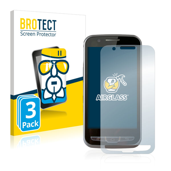 3x BROTECT AirGlass Glass Screen Protector for Point Mobile PM70