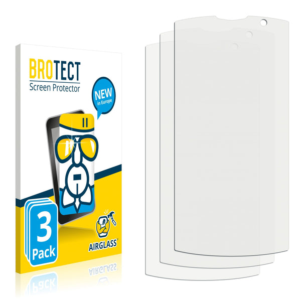 3x BROTECT AirGlass Glass Screen Protector for GoClever Quantum 500 Steel