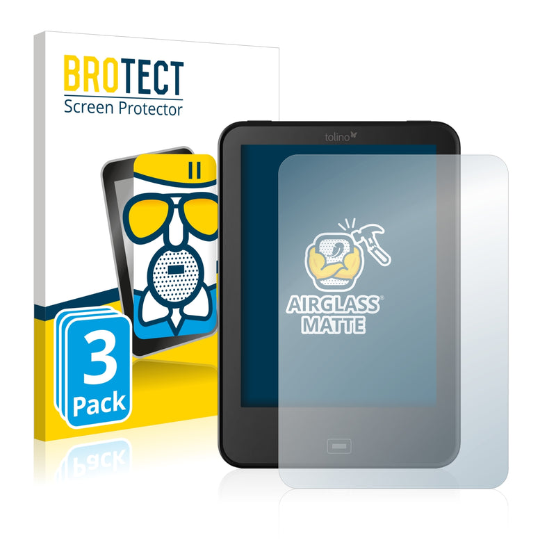 3x BROTECT AirGlass Matte Glass Screen Protector for Tolino Vision 4 HD