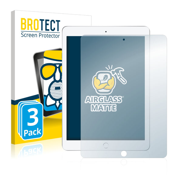 3x BROTECT AirGlass Matte Glass Screen Protector for Apple iPad 9.7 2018 (6th. generation)