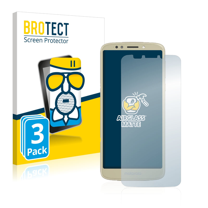 3x BROTECT AirGlass Matte Glass Screen Protector for Motorola Moto E5