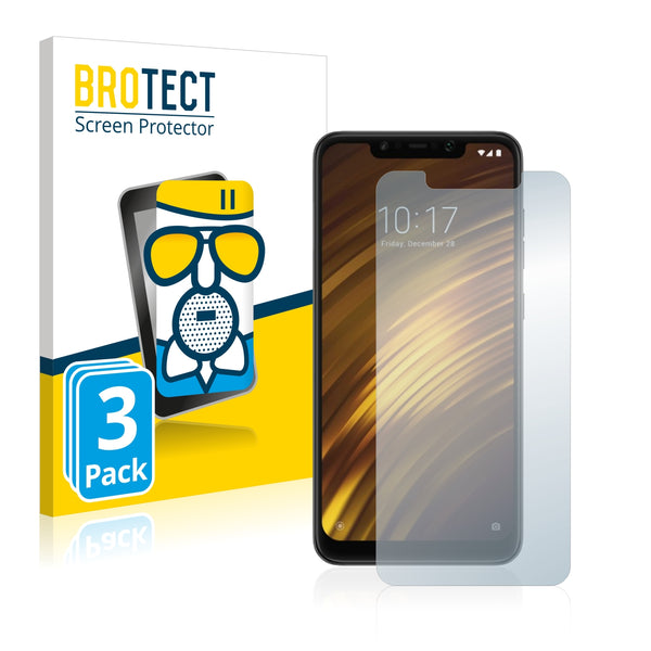 3x BROTECT AirGlass Matte Glass Screen Protector for Xiaomi Pocophone F1