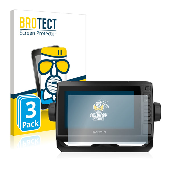 3x BROTECT AirGlass Matte Glass Screen Protector for Garmin echoMAP UHD 75cv