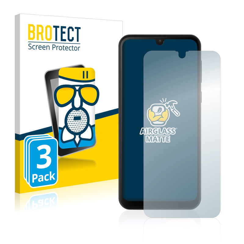 3x BROTECT Matte Screen Protector for Blackview Oscal C20 Pro