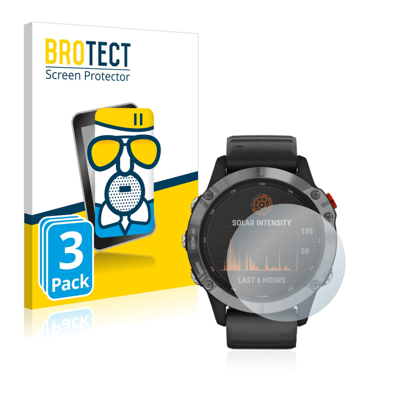 3x BROTECT Matte Screen Protector for Garmin Fenix 6 Solar