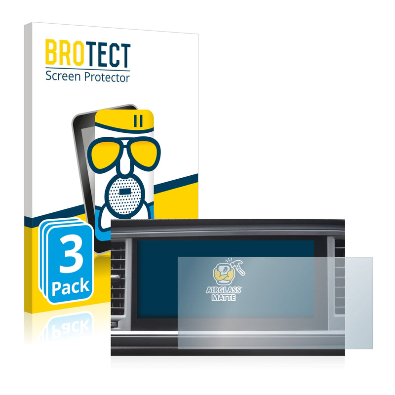 3x BROTECT AirGlass Matte Glass Screen Protector for Seat Ateca Style 2021 Infotainment System