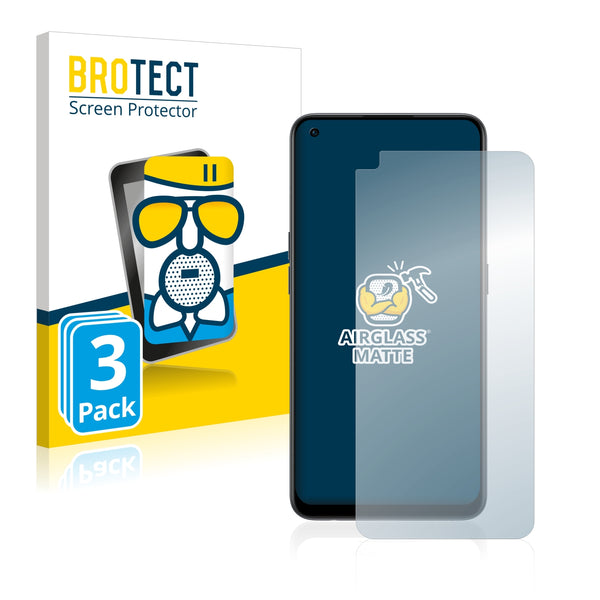 3x BROTECT AirGlass Matte Glass Screen Protector for OnePlus Nord CE 2 5G