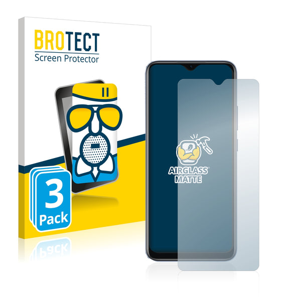 3x BROTECT AirGlass Matte Glass Screen Protector for Realme Narzo 50i Prime