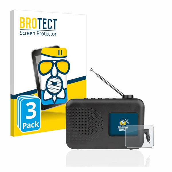 3x Anti-Glare Screen Protector for SilverCrest DAB+ / UKW Radio SDABC 1 A1we