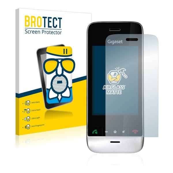 BROTECT AirGlass Matte Glass Screen Protector for Siemens Gigaset SL910 (oblong cutout)
