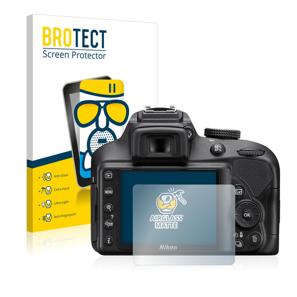 BROTECT AirGlass Matte Glass Screen Protector for Nikon D3400