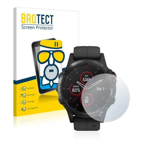 BROTECT AirGlass Matte Glass Screen Protector for Garmin fenix 5 Plus (47 mm)