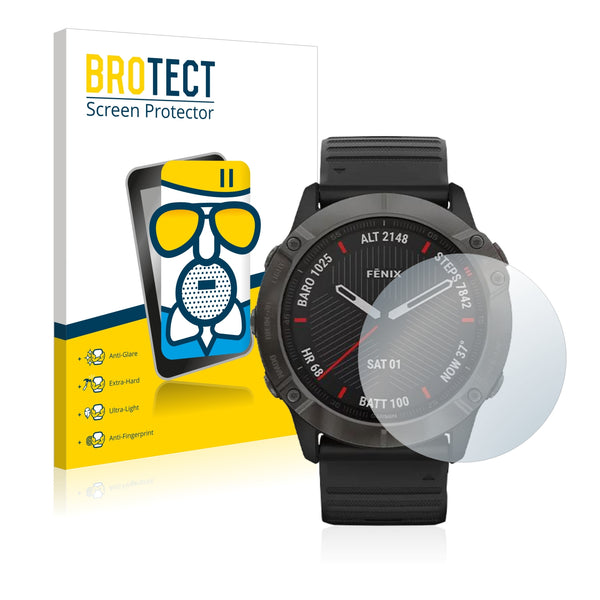 BROTECT AirGlass Matte Glass Screen Protector for Garmin Fenix 6X Pro