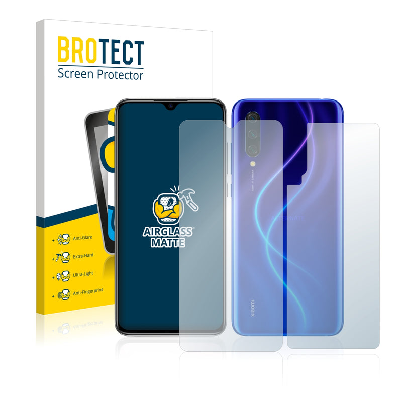 BROTECT AirGlass Matte Glass Screen Protector for Xiaomi Mi 9 Lite (Front + Back)