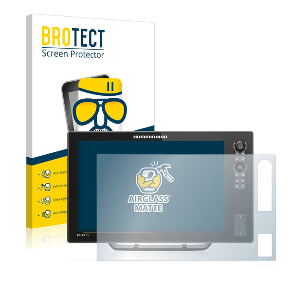 BROTECT AirGlass Matte Glass Screen Protector for Humminbird Solix 12