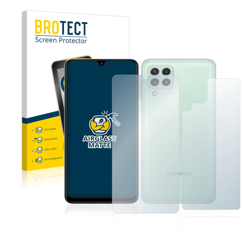 BROTECT Matte Screen Protector for Samsung Galaxy A22 4G (Front + Back)