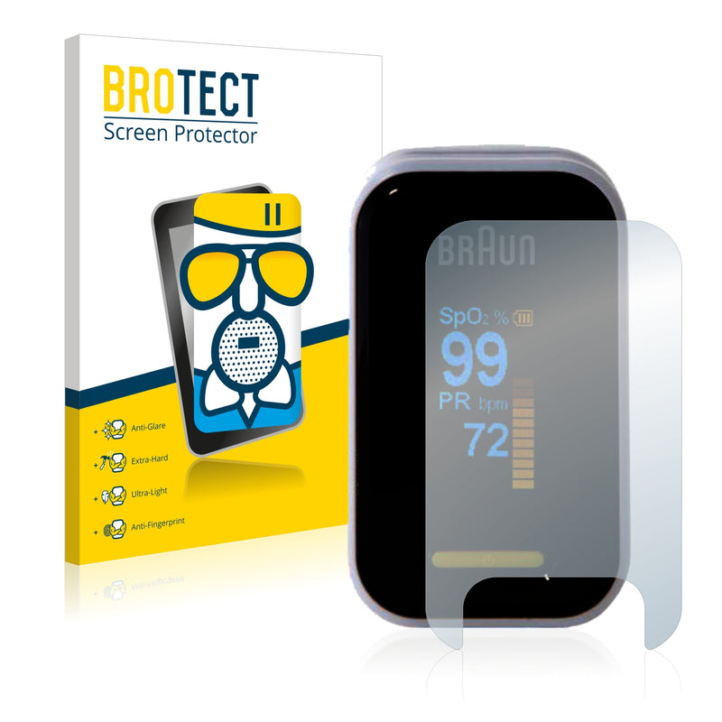 BROTECT AirGlass Matte Glass Screen Protector for Braun Pulsoximeter YK-81CEU