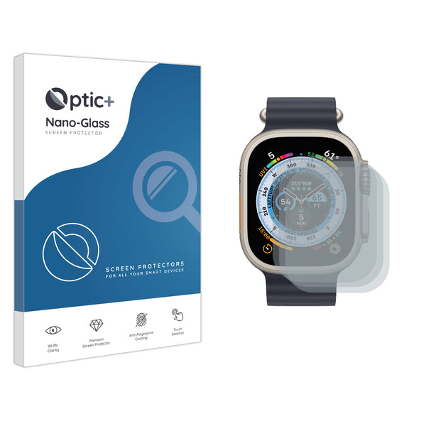3pk Optic+ Nano Glass Screen Protector for Apple Watch Ultra